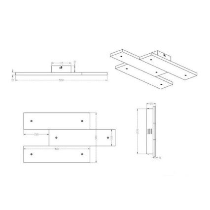Trio - LED taklampa DENVER 3xLED/10W/230