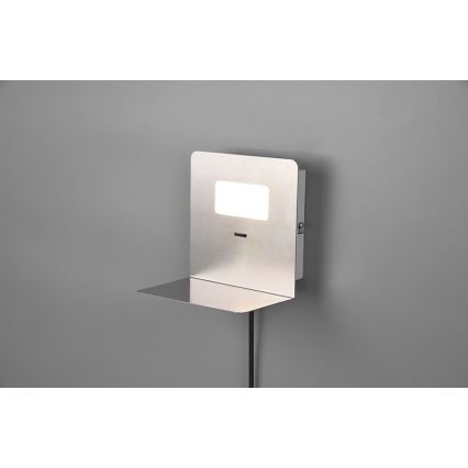 Trio - LED väggbelysning med en hylla ALOFT LED/3W/230V + USB uttag