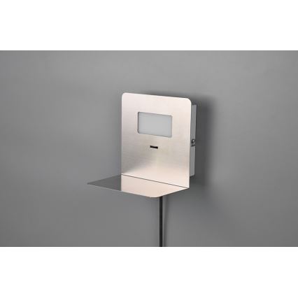 Trio - LED väggbelysning med en hylla ALOFT LED/3W/230V + USB uttag