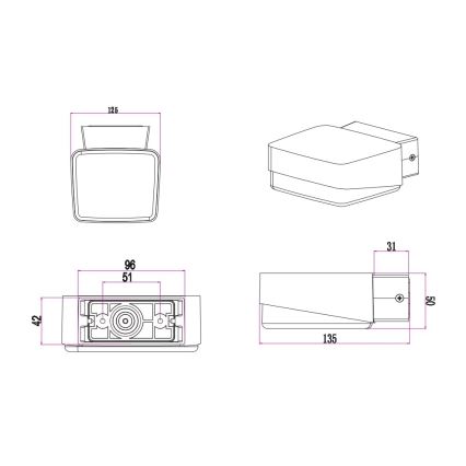 Trio - LED vägglampa för utomhusbruk JUBA LED/10W/230V IP65