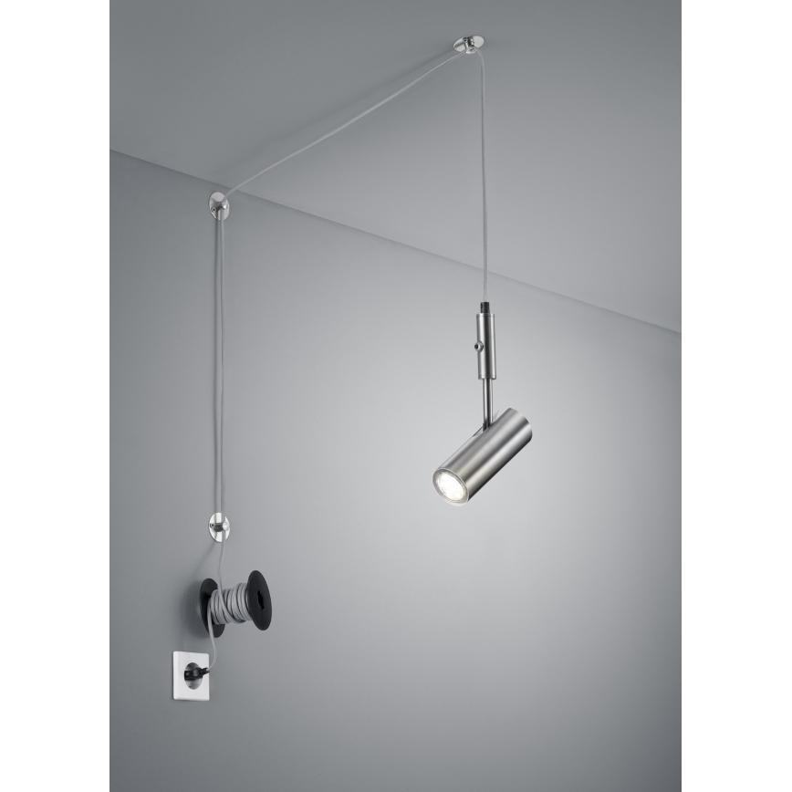 Trio - Ljuskrona med textilsladd CARLA 1xGU10/35W/230V