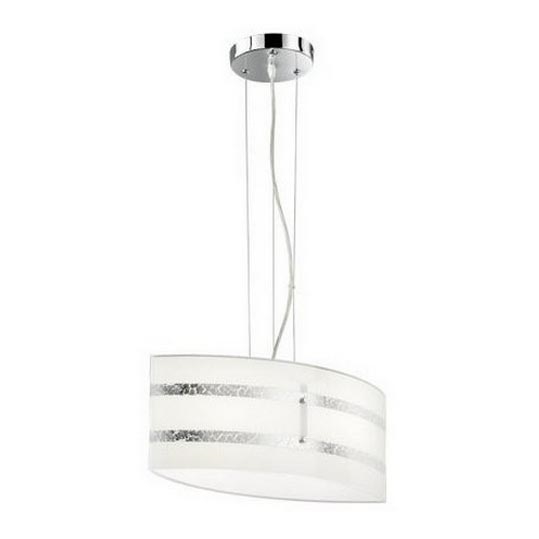 Trio - Ljuskrona med textilsladd NIKOSIA 2xE27/40W/230V silver