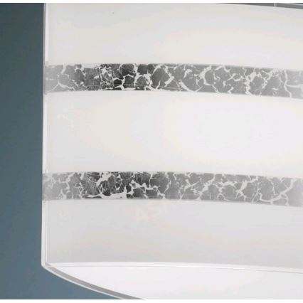 Trio - Ljuskrona med textilsladd NIKOSIA 2xE27/40W/230V silver