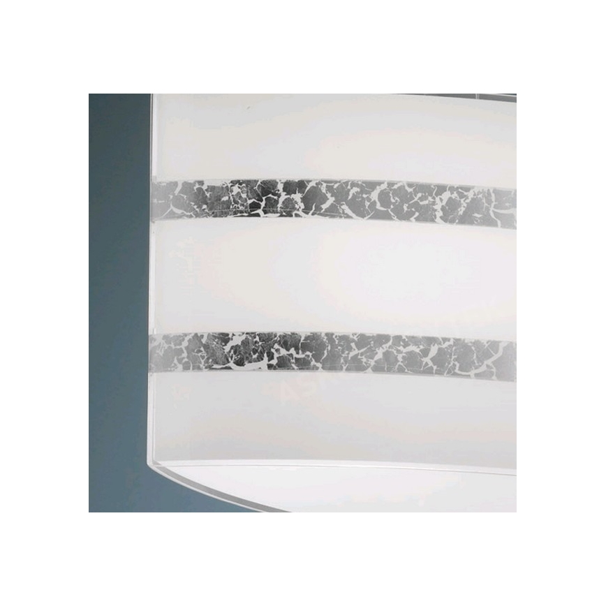 Trio - Ljuskrona med textilsladd NIKOSIA 2xE27/40W/230V silver