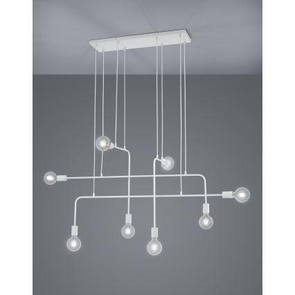 Trio - Ljuskrona med upphängningsrem CONNOR 8xE27/10W/230V