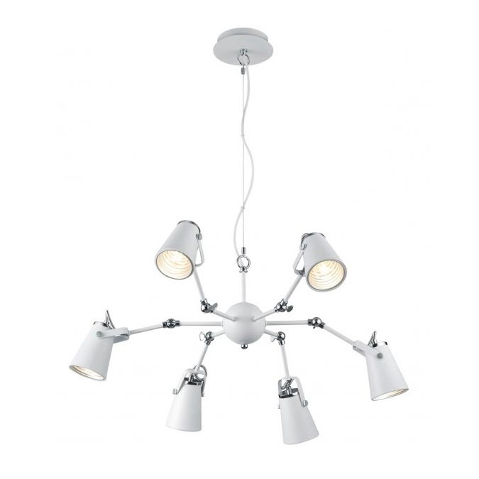 Trio - Ljuskrona med upphängningsrem EDWARD 6xE14/40W/230V