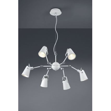 Trio - Ljuskrona med upphängningsrem EDWARD 6xE14/40W/230V