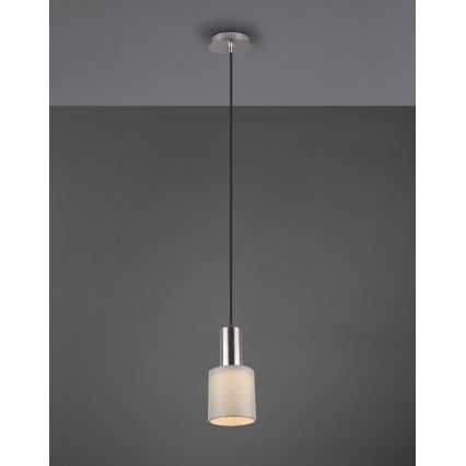 Trio - Ljusskrona med upphängningsrem  WAILER 1xGU10/5W/230V grå