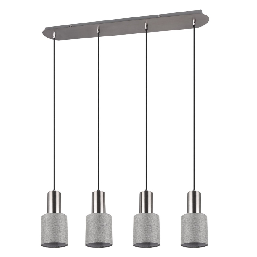 Trio - Ljusskrona med upphängningsrem  WAILER 4xGU10/5W/230V grå