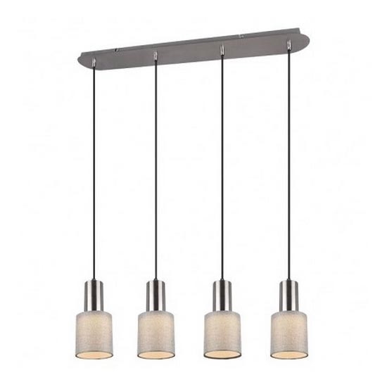Trio - Ljusskrona med upphängningsrem  WAILER 4xGU10/5W/230V grå