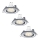 TRIO - PAKET 3x LED Dimbar infälld belysning 1xGU10/5,5W/230V