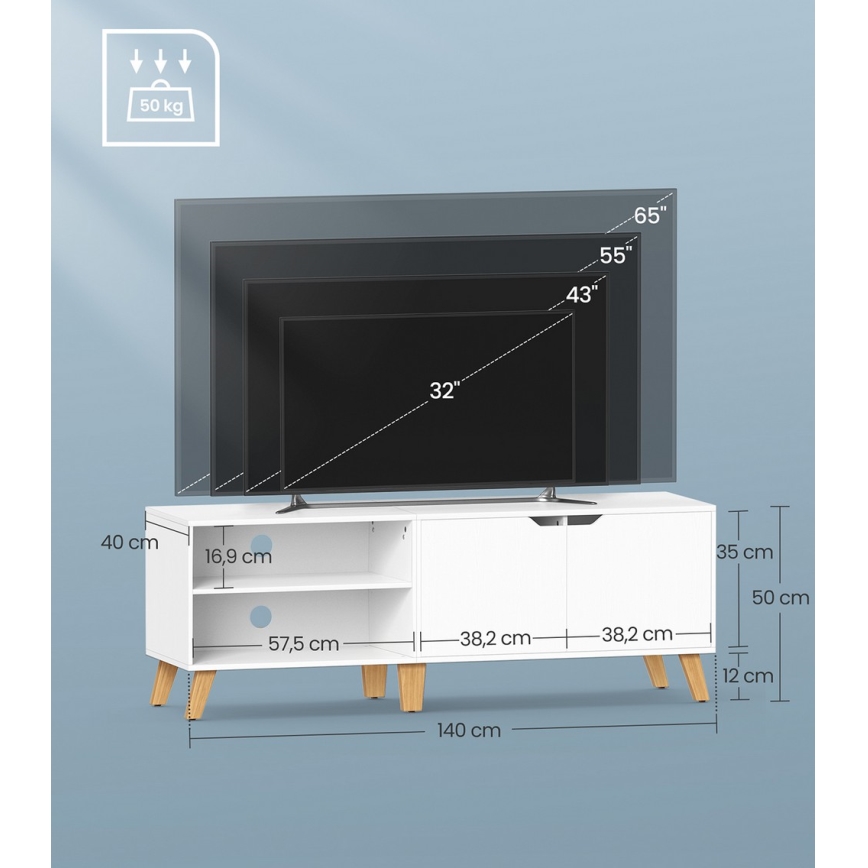 TV-bänk BASTOR vit