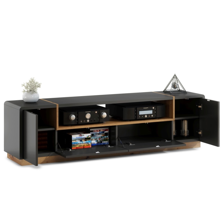 TV-bänk FRED antracit/ek artisan