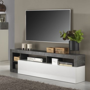 TV-bänk LENOR vit/antracit