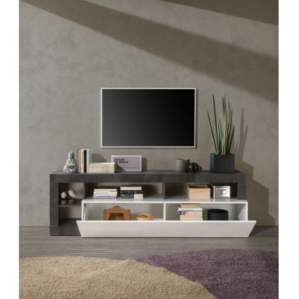 TV-bänk LENOR vit/antracit