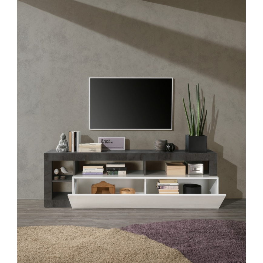 TV-bänk LENOR vit/antracit