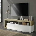 TV-bänk LENOR vit/brun