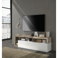 TV-bänk LENOR vit/brun