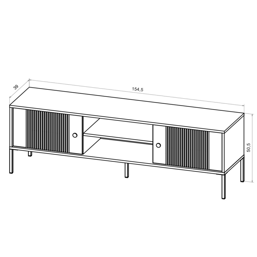 TV-bänk LUE beige/svart