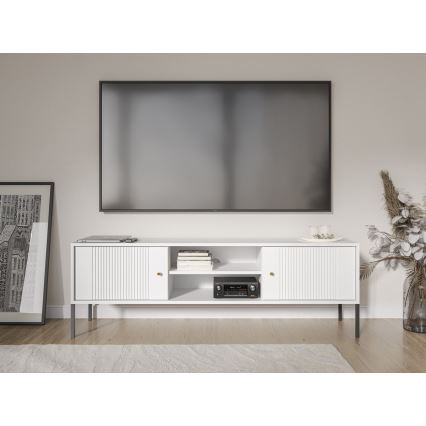 TV-bänk LUE vit/svart
