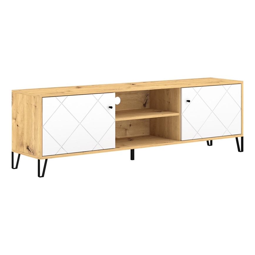 TV-bänk SULA ek artisan/vit