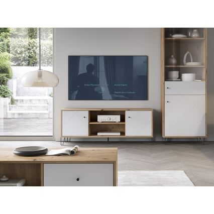 TV-bänk SULA ek artisan/vit