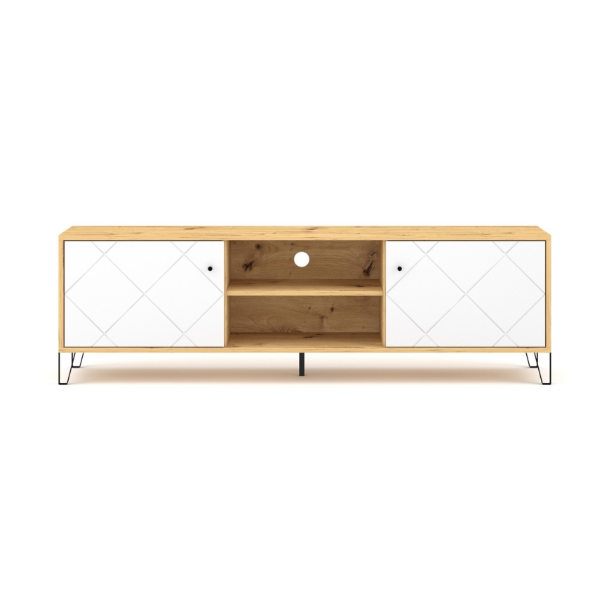 TV-bänk SULA ek artisan/vit