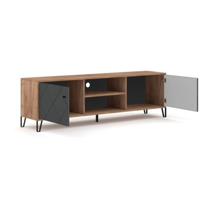 TV-bänk SULA ek craft/svart
