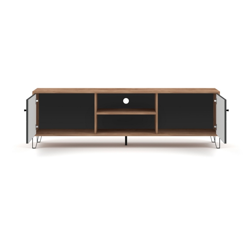 TV-bänk SULA ek craft/svart