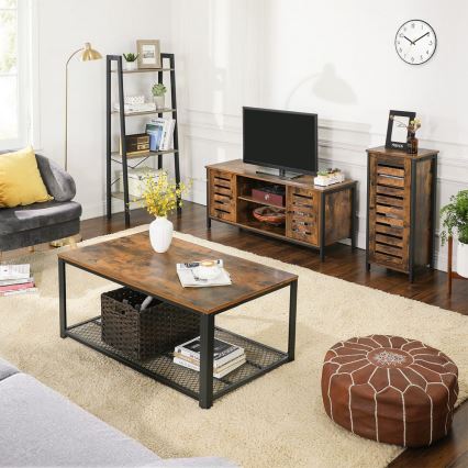 TV-bänk VOLTAR, brun/svart