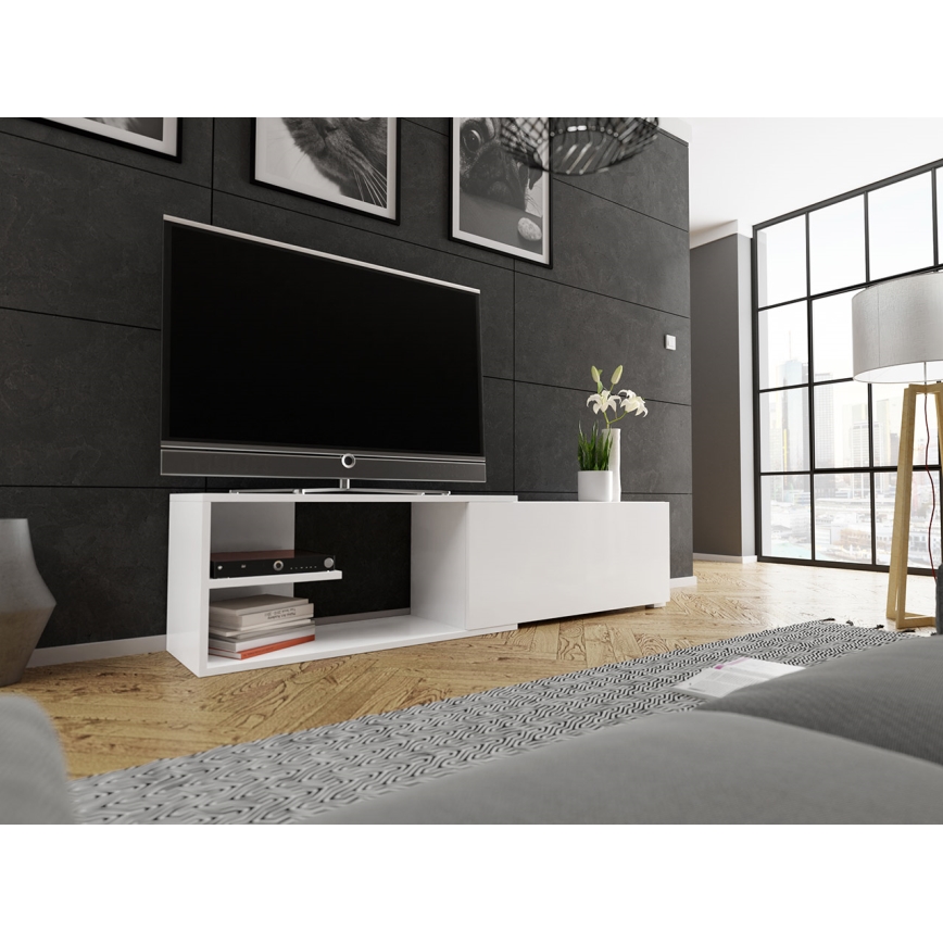 TV bord CLIF 40x180 cm vit