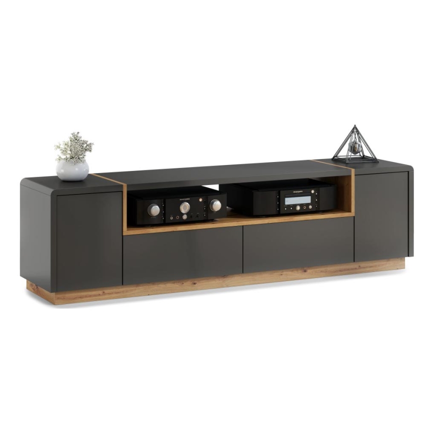 TV-bord FRED antracit/ek artisan