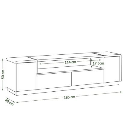 TV-bord FRED antracit/ek artisan