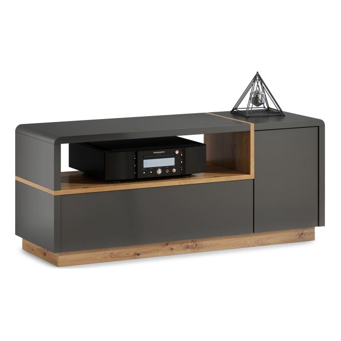 TV-bord FRED antracit/ek artisan