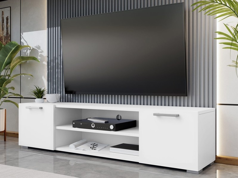 TV bord GIMREN 36x156 cm vit