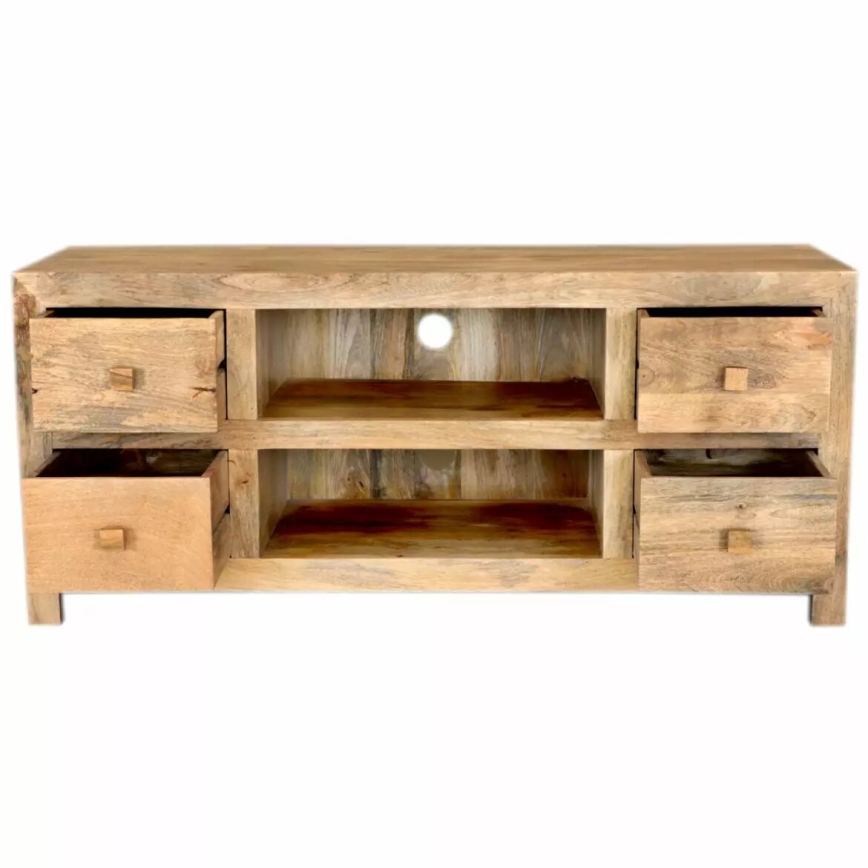TV bord HINA 60x140 cm massivt trä/mangoträd