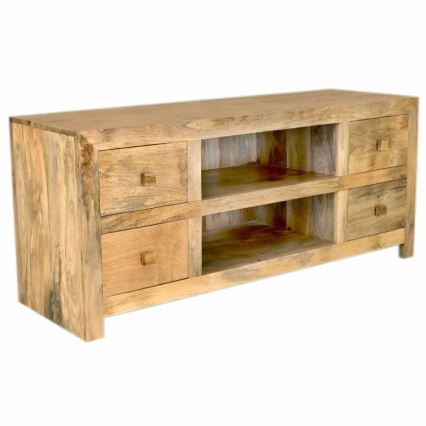 TV bord HINA 60x140 cm massivt trä/mangoträd