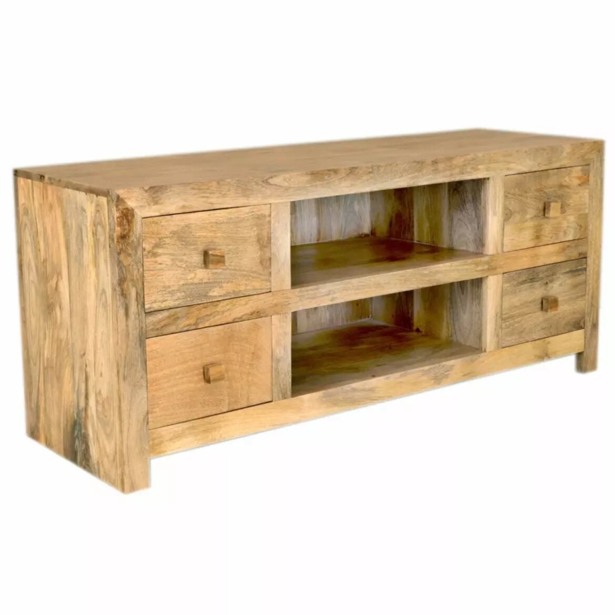 TV bord HINA 60x140 cm massivt trä/mangoträd