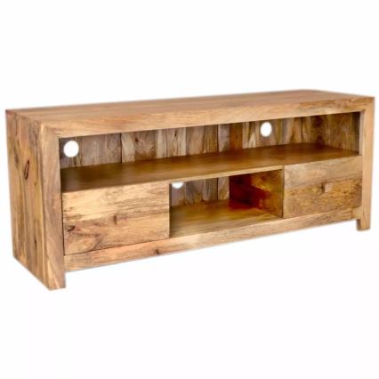 TV bord HINA 60x150 cm massivt trä/mangoträd