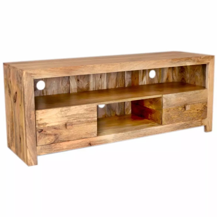 TV bord HINA 60x150 cm massivt trä/mangoträd