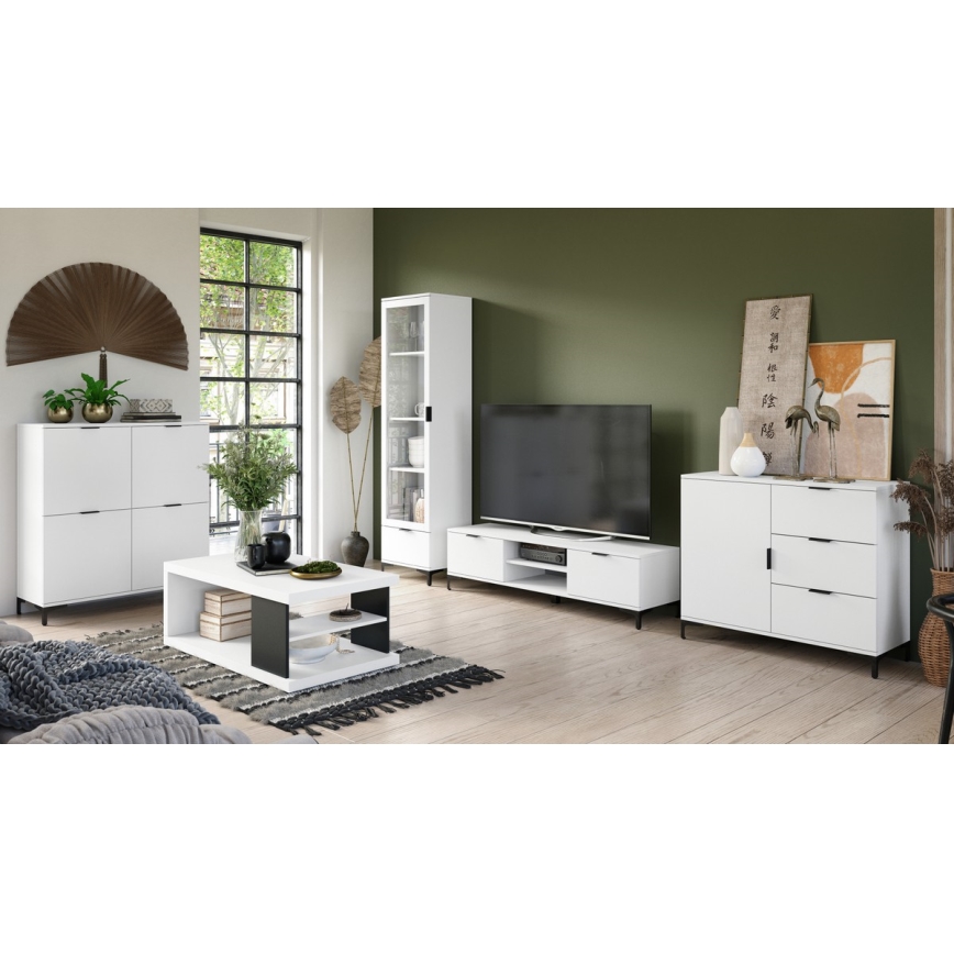 TV-bord LORA vit