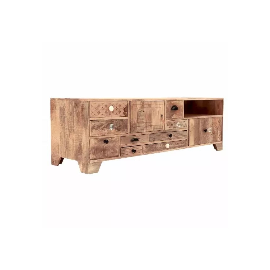 TV bord MANU 160x50 cm massivt trä/mangoträd