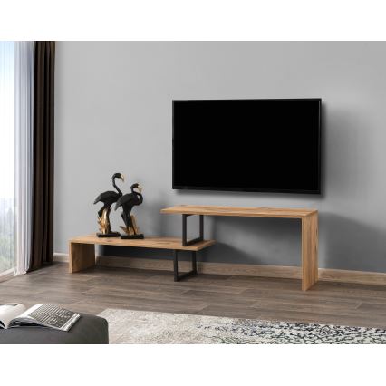 TV bord OVIT 44x153 cm brun/svart
