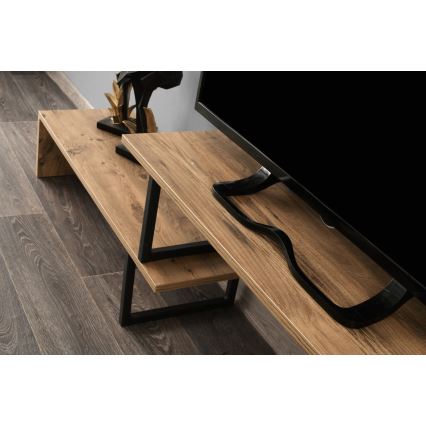 TV bord OVIT 44x153 cm brun/svart