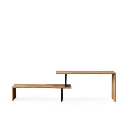 TV bord OVIT 44x153 cm brun/svart