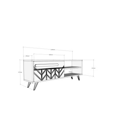 TV bord VENEDIK 43,7x120 cm vit