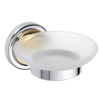 Tvålkopp 11 x 6,5 cm, silver/guld