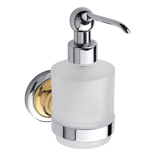 Tvålpump 7,5x15 cm silver/guld