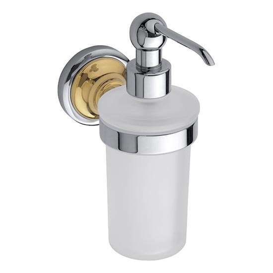 Tvålpump 8x19 cm silver/guld