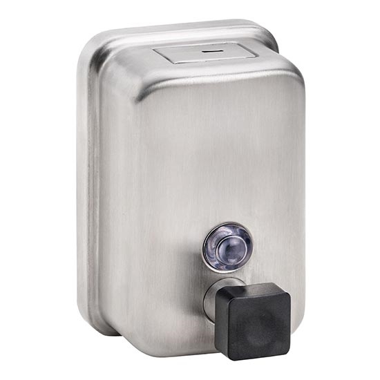 Tvålpump 9,7x15 cm i rostfritt stål/silverfärgad